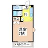 ラビットハウス 1Kの間取り