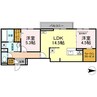 グレイスガーデンB 2LDKの間取り