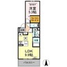 グレイスガーデンC 1LDKの間取り
