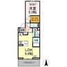 グレイスガーデンC 1LDKの間取り