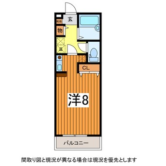 間取図 奥羽本線・山形線/山形駅 バス15分ＴＵＹ通り下車:停歩5分 3階 築26年