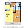 奥羽本線・山形線/山形駅 徒歩9分 2階 築18年 1LDKの間取り