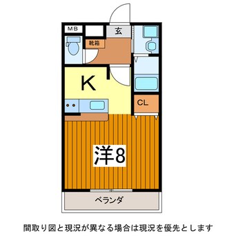 間取図 奥羽本線・山形線/山形駅 徒歩9分 4階 築17年