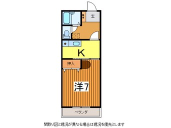 間取図 奥羽本線・山形線/山形駅 バス8分あこや町下車:停歩7分 1階 築31年