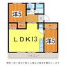 奥羽本線・山形線/山形駅 徒歩20分 1階 築45年 2LDKの間取り