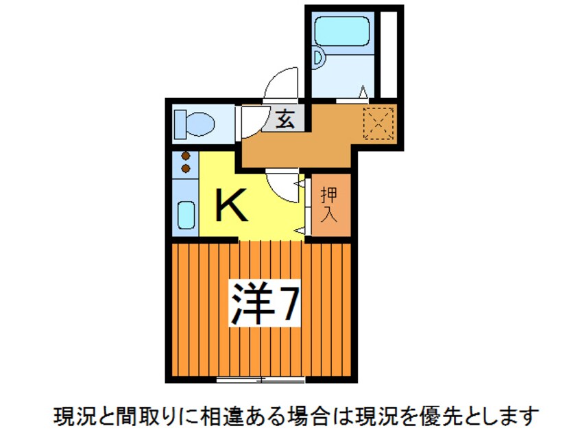 間取図 奥羽本線・山形線/山形駅 バス17分生長の家下車:停歩1分 1階 築25年