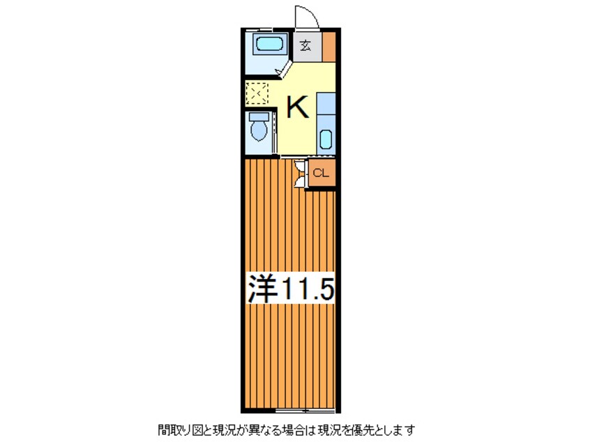 間取図 奥羽本線・山形線/山形駅 バス17分生長の家下車:停歩1分 1階 築50年