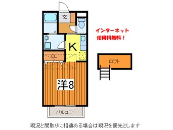 間取図 奥羽本線・山形線/山形駅 バス23分東青田３丁目下車:停歩8分 1階 築23年