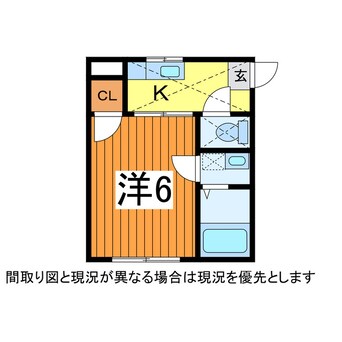 間取図 奥羽本線・山形線/山形駅 徒歩18分 2階 築26年