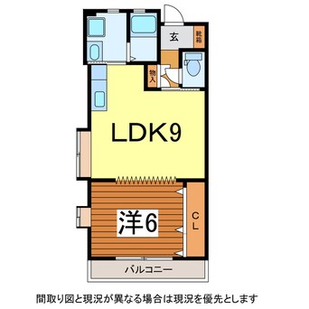 間取図 奥羽本線・山形線/山形駅 バス7分山交バス　あこや町下車:停歩5分 1階 築27年