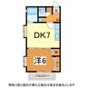奥羽本線・山形線/山形駅 バス:8分:停歩6分 1階 築22年 1DKの間取り