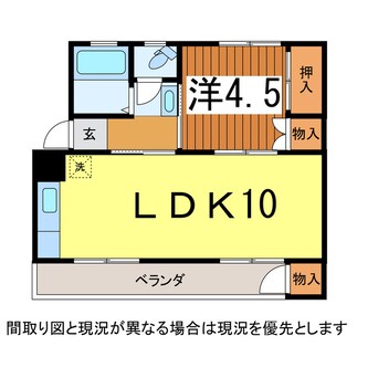 間取図 奥羽本線・山形線/山形駅 バス6分山交バス　末広町下車:停歩3分 2階 築54年