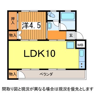 間取図 奥羽本線・山形線/山形駅 バス6分山交バス　末広町下車:停歩3分 3階 築54年