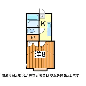 間取図 奥羽本線・山形線/山形駅 バス13分六中前下車:停歩7分 2階 築28年