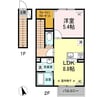 奥羽本線・山形線/山形駅 徒歩25分 2階 築7年 1LDKの間取り
