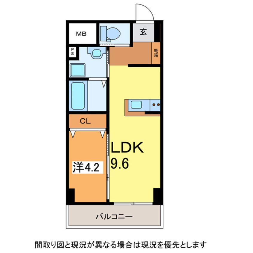 間取図 奥羽本線・山形線/山形駅 徒歩5分 9階 築1年