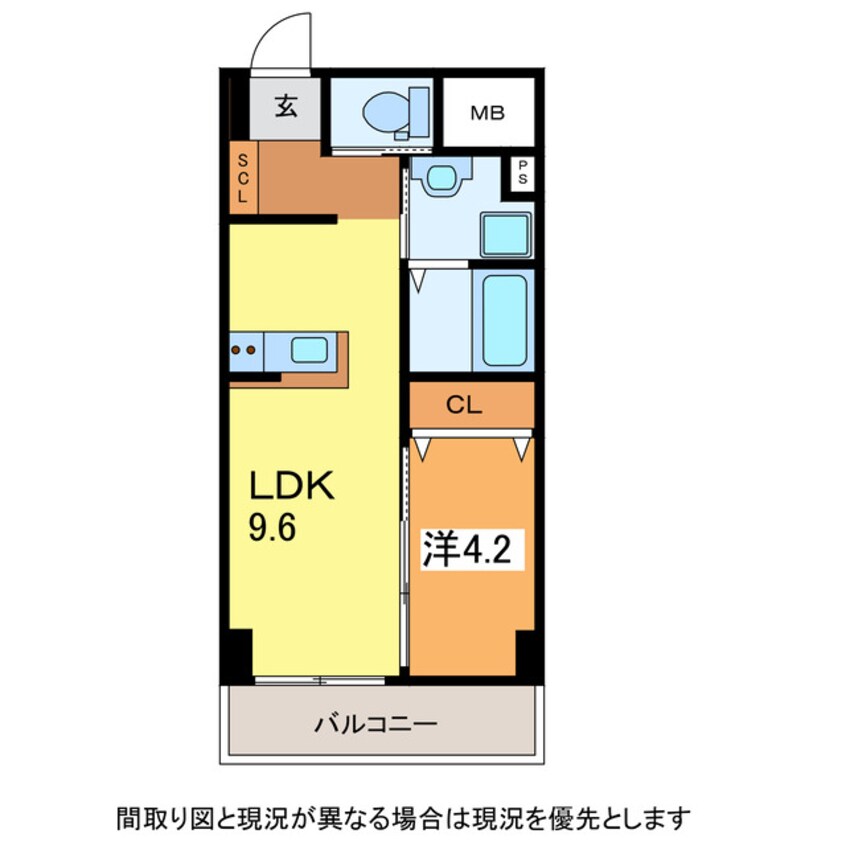 間取図 奥羽本線・山形線/山形駅 徒歩5分 9階 築1年