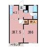 クレシェンドームＢ 2Kの間取り