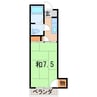 ハイツプラスワン 1Kの間取り