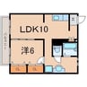メゾン東浜 1LDKの間取り