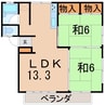 コーポカネマン 2LDKの間取り