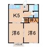 カーサ奥山　IIC棟 2Kの間取り