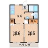 アミィハイム 2Kの間取り