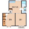エポアール瀬戸B棟 2DKの間取り