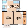 エポアール瀬戸B棟 2DKの間取り
