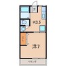 ルナアベニュー 1Kの間取り