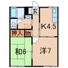 メゾンハーモニーＢ 2DKの間取り