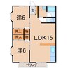 コーポＦＫ　Ｂ棟 2LDKの間取り