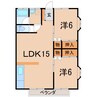 コーポＦＫ　Ｂ棟 2LDKの間取り