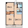 メゾン信夫ヶ丘 2DKの間取り
