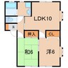 佐久間ハイムＡ 2LDKの間取り
