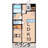 プランドール大森 1LDKの間取り