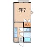 スリーワカバ 1Kの間取り