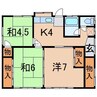 稲葉貸家 3Kの間取り