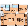稲葉貸家 3Kの間取り