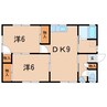 遠藤キヨ貸家（永井川） 2DKの間取り