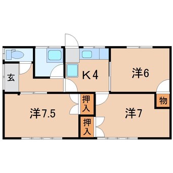 間取図 佐藤貸家（瀬上）