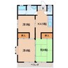 Ａ－１紙屋コーポ 3Kの間取り