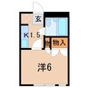 宮内ハイツ 1Kの間取り