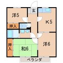 サンシティ鏡田Bの間取図