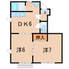 ストリームテラス 2DKの間取り