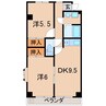 グランエメロード 2DKの間取り
