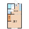 リーベンスハイムＢ棟 1Kの間取り