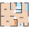 高田ハイム　8号 2DKの間取り