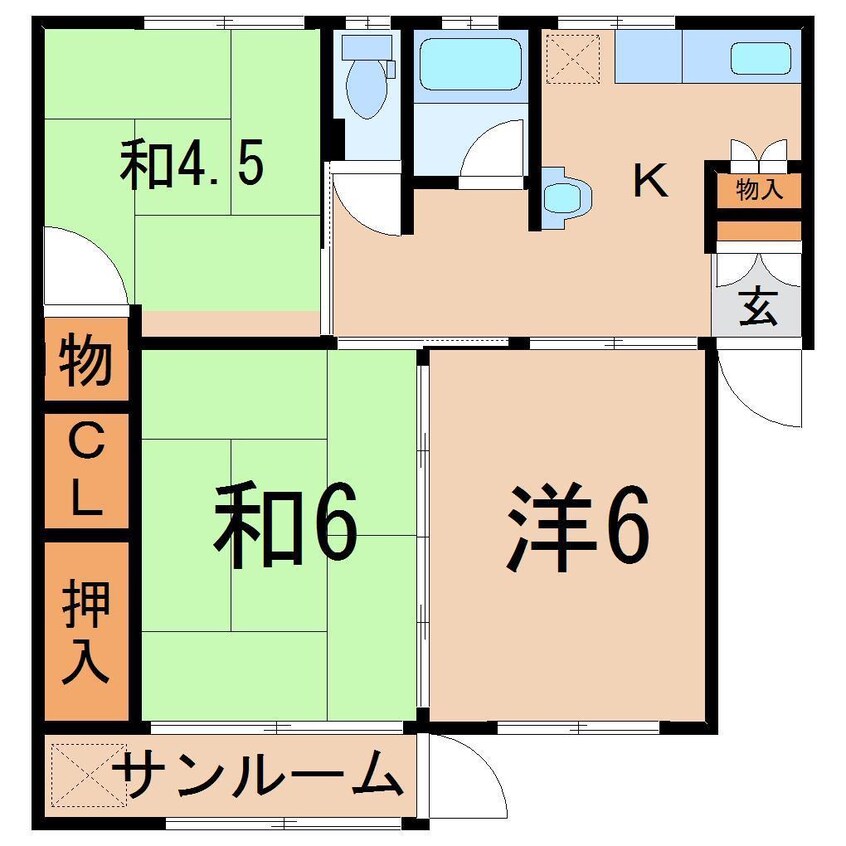 間取図 パレス矢野目