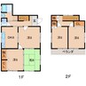 桑折町庫場貸家 5DKの間取り